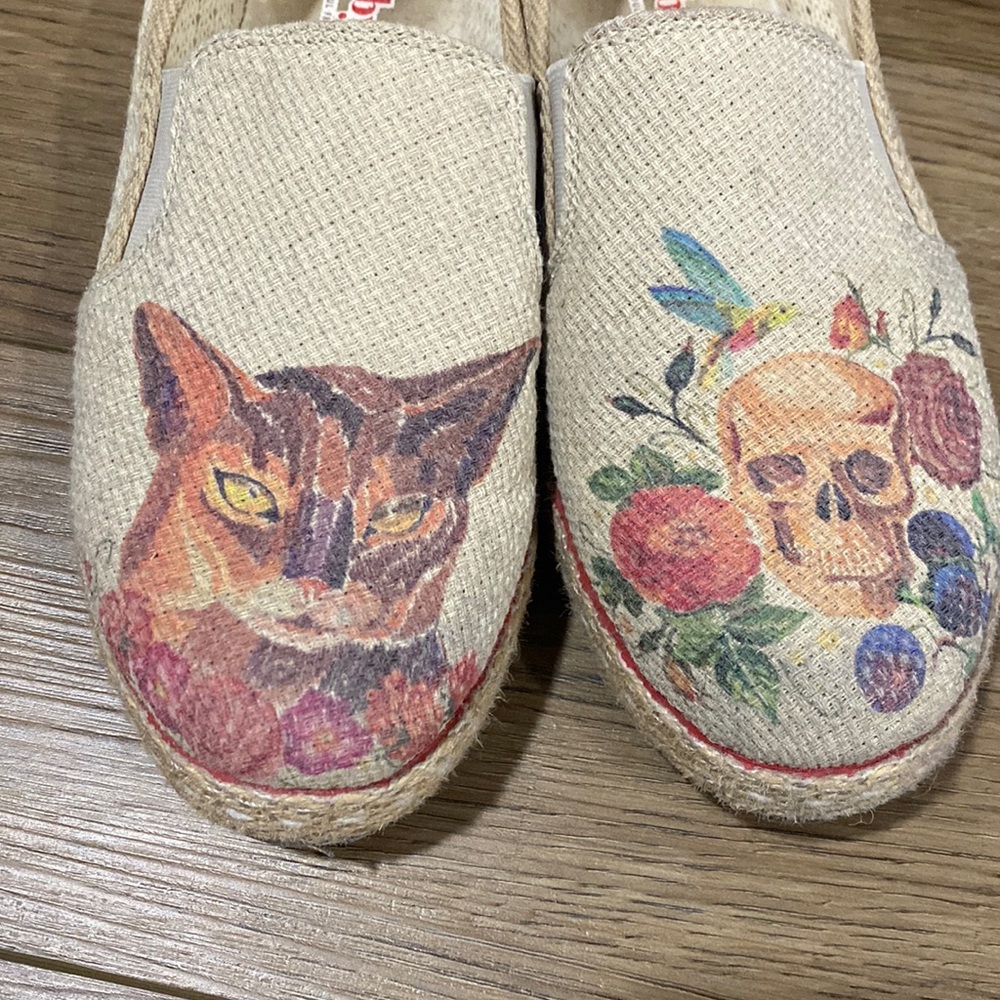 goby vegan cat & skull espadrilles shoes